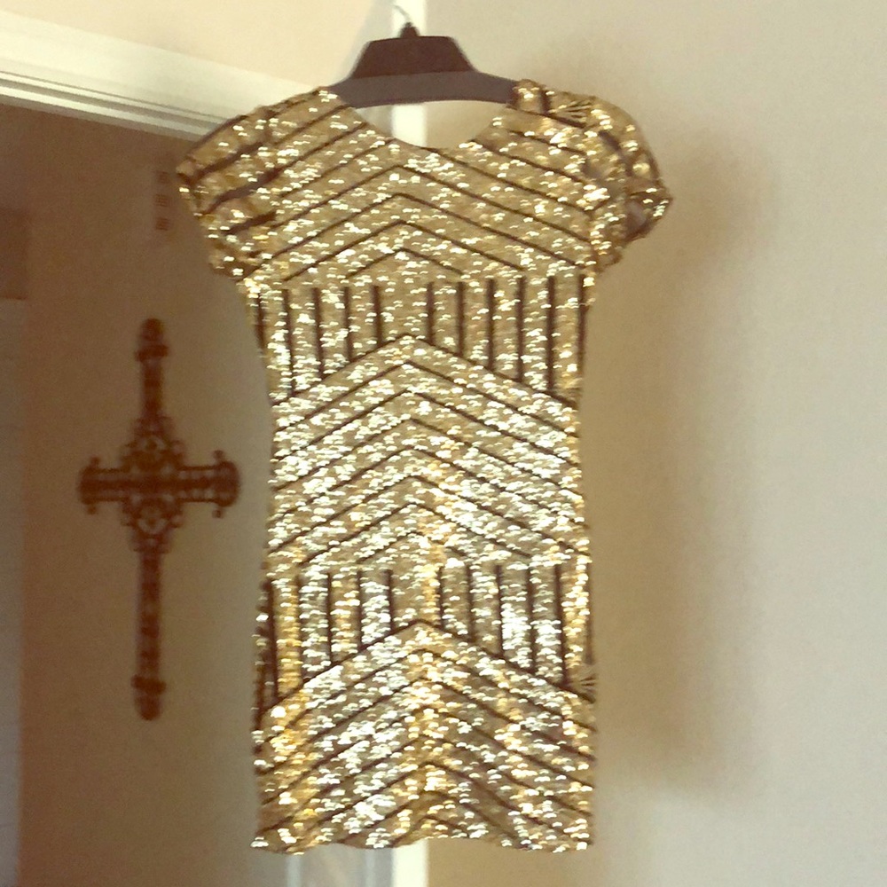 Glitzy glam mini dress